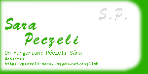 sara peczeli business card